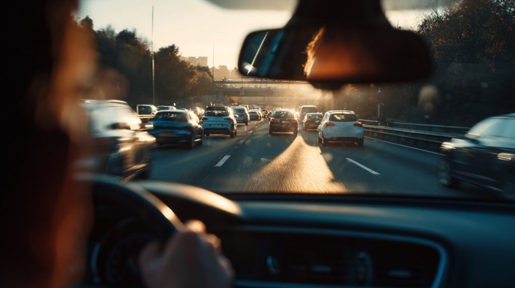 Verkeer tijdens de spits waarbij rijhulpsystemen zorgen voor meer overzicht en rijcomfort onderweg